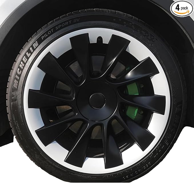 Wheel Rim Protector for Tesla Model Y 20 Inch Induction Wheels All-in-one Car Tire Trim Rings Rim Case Hubcaps Wheel Cover 2020-2024 Model Y Accessories