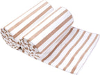 Beach Towels Set of 2, 30" x 60", Large Microfiber Bath Towel Cabana Stripe, Quick Drying Absorbent for Sauna, Shower, Gym, Summer Party, Sport, Swimming, Pool, Yoga, Camping, Coffee