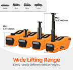 Electric Car Jack 5 Ton 12V Hydraulic Jack Lift with Impact Wrench Touch Screen Tire Inflator Pump Wireless Remote 3 Mode LED Light for Roadside Tire Change Cars Sedans SUVs MPVs Trucks