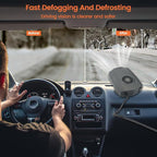 Car Heater,12V Fast Heating and Cooling Fan Portable Windshield Defogger and Defroster Plug into Cigarette Lighter for Car RV SUV (Black)