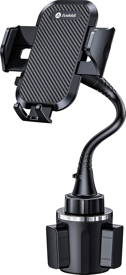 Upgraded 15" Cup Holder Phone Holder, 【Solidest & Adjustable】 Military-Grade Long Gooseneck Cup Phone Holders for Your Car Truck, Car Phone Holder for iPhone 17 Pro Max 16 15 14/Samsung/Pixel
