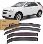Window Visors Rain Guards for Chevy Equinox 2010-2017, Outside Mount Window Deflectors Vent Shades for Comfortable Driving, Fresh Air Flow & Rain Protection, Smoke Tinted, 4PCS