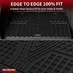 Floor Mats and Cargo Liner for Honda CR-V 2026 2025 2024 2023 (Gasoline & Hybrid & e:FCEV), All Weather TPE Car Trunk Mat (Upper Position), 1st & 2nd Row & Trunk Liner Full Set Black