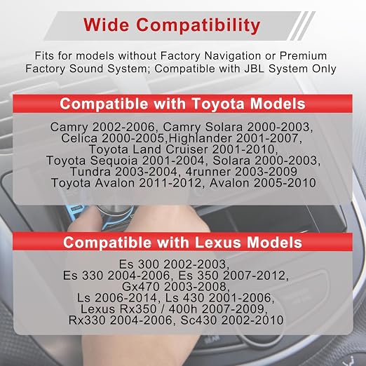 Radio Wiring Harness W/JBL Amplifier System for 2001-2007 Toyota Highlander 2002-2006 Camry Lexus ES 330 2002-2006