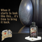 Black Leather Detail Kit - All-in-One Leather Cleaner, Conditioner, Dye & Waterproofer - Restores Faded Black Leather, Vinyl & Rubber for Motorcycle Seats, Jackets, Boots & Cars 4oz
