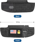 Sun Visor Organizer Compatible with 2018-2026 Wrangler JL & Gladiator JT, Driver's Side Front Tactical Visor Storage Cover Molle Webbing Visor Storage Holder Pouch, Multi-Pocket Net Zipper