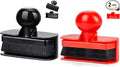 Car Tire Shine Applicator,Large Tire Shine Brush - Automotive Tire Dressing Applicator Brush with Storage Stand for Tire Detailing & Car Wash Kit, Black, 3.6 Inch Length -2pcs (Black & Red)