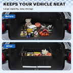 Car Trunk Organizer, 72L Large Capacity Waterproof Auto Storage with Non-Slip Bottom Strips, Collapsible Cargo Organizer for Suv, Truck, Sedan, Portable Car Accessories for Women Men