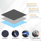 Zpana Car Windshield Snow Cover, 2 Layers Waterproof Windproof Oxford Fabric Windscreen Protection for Frost Ice Sunlight, All Weather Automotive Sun Shade Windshield Cover, Universal Fit