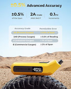 Tire Pressure Gauge Digital 200 PSI, Tire Gauges for Tire Pressure with AAA Batteries, Visual LED Display Tire Gauge with Backlight, Digital Tire Gauge for Car Truck Motorcycle Bicycle (Grey)