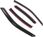WD2-492 Dark Smoke 4 Pcs Set Window Visor (Outside Mount) Deflector Rain Guard Compatible with 1999-2005 BMW 323i 328i