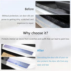 4 PCS Car Door Sill Protector, 3D Carbon Fiber Auto Door Entry Edge Guard Protection Trim, Anti-Scratch Threshold Cover Strips, Sill Protection Sticker for Car SUV Truck (Colorful)