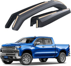 Goodyear Shatterproof in-Channel Window Deflectors for Chevrolet (Chevy) Silverado/GMC Sierra 1500 2019-2026 Crew Cab,Rain Guards,Window Visors,Vent Deflector, Truck Accessories,4pcs- GY003415LP
