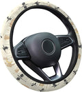 Vintage Dragon Floral Steering Wheel Cover, Polyester Car Wheel Grip, Universal 15 Inch for Cars SUVs Trucks