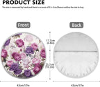 Car Steering Wheel Sun Shade Cover Anti Heat Steering Wheel Cover 17 Inch Vehicle Steering Wheel Sunshade for SUV Vehicle Sedan Truck Purple Rose Car Accessories for Women