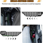 Metal Front & Rear Door Storage Box Pockets Door Side Insert Organizer with Cup Holder Compatible with 2018-2024 2025 Jeep Wrangler JL JLU & 2020-2024 2025 Gladiator JT Interior Accessories, 4pcs