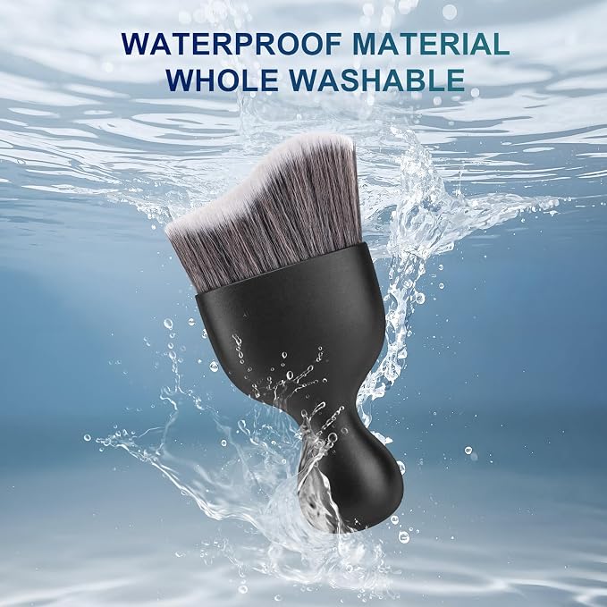 2 PCS Car Interior Detailing Brush, Auto Car Dusting Brushes, Soft Bristles Duster Removal Cleaning Tool for Dashboard Interior, Exterior, Skylight, Leather, Dust Brush, Dark Gray