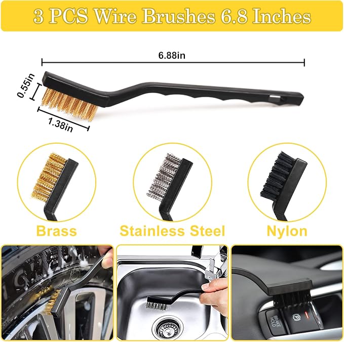 27Pcs Car Detailing Kit, Car Detailing Brush Set, Auto Detailing Drill Brush Set, Car Detailing Brushes, Car Wash Kit, Car Accessories, Car Cleaning Tools Kit for Interior, Exterior, Wheels