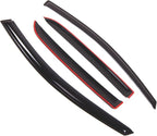 Outside Mount Window Vent Visors Rain Guards Compatible with Mazda Mazda5 2006-2009 | Side Window Wind Deflectors Rain Shields | Smoke Tinted, 4 Pcs Set, DGWV-485