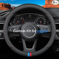 Deer Route Custom-Fit for Infiniti Steering Wheel Cover, Premium Leather Car Steering Wheel Cover with Logo, Non-Slip, Breathable, for Infiniti Accessories (C-Style,for Infiniti)
