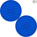 2 Pack Silicone Car Cup Holder Coaster – 2.75 Inch Non-Slip Drink Mat, Universal Fit for Most Vehicles – Cute & Functional Auto Accessories (Deep Blue)