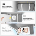 Car Visor Mirror with Lights & 20X Magnification, LED Lighted Vanity Makeup Mirror for Women, Universal Fit for Car SUV Truck, Easy to Install, Rechargeable 3 Color Modes & Adjustable Brightness
