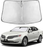 Windshield Sunshade Compatible for Lincoln MKS 2009-2014 2015 2016, Sun Visor for Front Windshield & Window Sun Shade Cover, UV Heat Blocker & Protector, Car Accessories