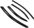 WD2-324 Dark Smoke 4 Pcs Set Window Visor (Outside Mount) Deflector Rain Guard Compatible with 2007-2017 Mitsubishi Lancer