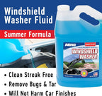 Car Windshield Cleaner Ready to Use Formula - 1 Gallon, Pre-Mixed, Delivers Streak-Free Cleanliness, Removes Bugs & Tar