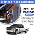 Truck Cab Cover for Crew Cab Pickup, Cab Only Truck Cover, Half Top Cover Sunproof Waterproof Windproof Protector for Extended Cab Trucks