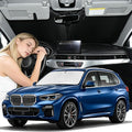 for BMW X5 2014-2018 Windshield Sun Shade - 4 Layers Car Sunshades for Front Windows Shade Cover Custom Fit X5 Sun Visor 250T Retractable Shade Blocks UV Rays Car Accessories