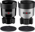 2 Pack Car Cup Holder Expander Organizer Adjustable Base, Compatible with Yeti 20/26/30 oz, Hydro Flasks 32/40oz, Nalgenes 30/32/38/48 oz, Other Bottles in 3.4"-3.8" (Black and Silver)