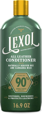 All Leather Conditioner, Naturally Derived Leather Conditioner with Bee and Carnauba Milk, Great for Car Interiors, Boots, Furniture, Bags, Jackets and More, 16.9 fl oz