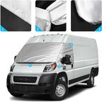 Silver RV Windshield Cover for Ram ProMaster 2014-2026 | Fits ProMaster 1500 2500 3500 Van, Hail Protector, Waterproof Snow Cover
