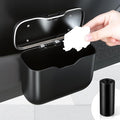 Car Trash Can, Car Garbage Bin with Lid & Handle - Leak-Proof Mini Trash Can for Car, Truck, SUV - Essential Car Accessories for Organization (Black)