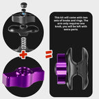 Tackform LINK Vent Phone Mount Compatible with 2016-2023 Toyota Tacoma and 2014-2021 Toyota Tundra | Aluminum | Zero Slip, Anti-Scratch | Universal Holder Compatible with iPhone, Galaxy, More | Purple