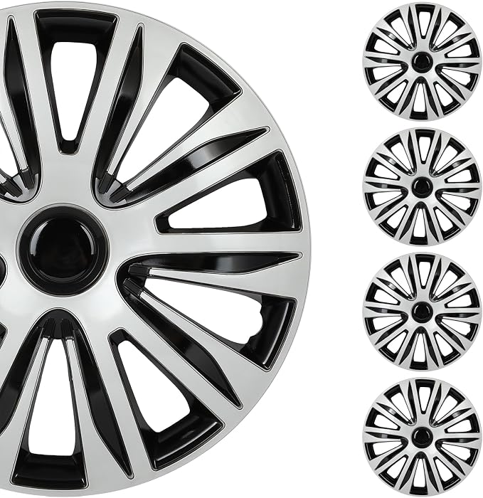 SCITOO Premium 16 Inch Hubcaps Set of 4 Wheel Rim Cover OEM Style Easy Snap On Car Truck SUV Hub Cap Replacement for Dodgefor Honda,for Mazda,for Kia,for Ford,for Mitsubishi,for Hyundai,etc.