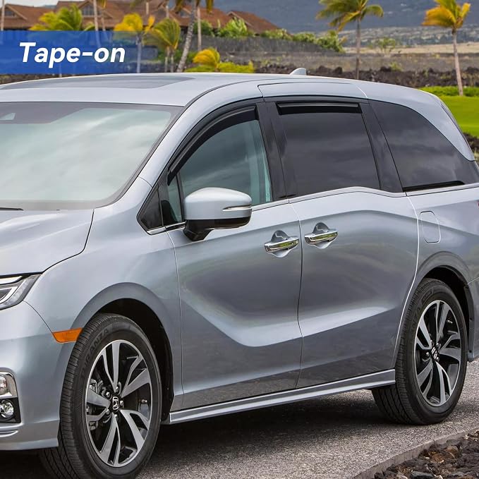 Window Visors Rain Guards for 2011-2017 Honda Odyssey, Out-Channel Window Vent Wind Deflectors Visors Shades for 11 12 13 14 15 16 17 Honda Odyssey