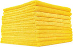 Edgeless 365 Microfiber Towels (10-Pack) Premium 70/30 Blend, Professional Polishing, Wax Removal, Auto Detailing, 365gsm, 16in x 16in, Gold