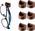 Sunglass Organizer 6 Pack, Glasses Holder & Eyeglass Holder for Eyewear, Sunglasses, Reading Glasses. Sunglass Holder for Home, Office, Car, Driver, Workshop. Glasses Accessories (Brown)