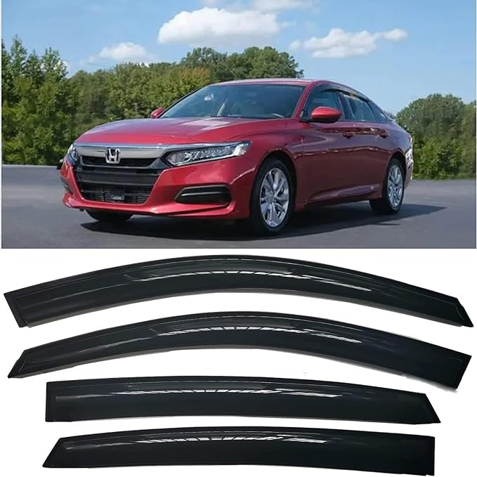Tape-On Side Window Visors rain Guards Vent Deflectors for Honda Accord 2018 2019 2020 2021 2022