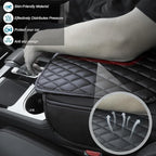 Car Center Console Cover, Upgraded Microfiber Leather Car Arm Rest Cover with 2 Storage Bags, Universal Armrest Cover for Car Storage Box Car Interior Accessories Protector for Most Vehicle