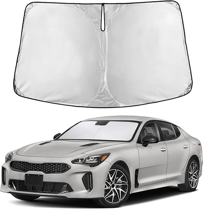 Windshield Sunshade Compatible for Kia Stringer 2018-2021 2022 2023, Sun Visor for Front Windshield & Window Sun Shade Cover, UV Heat Blocker & Protector, Car Accessories