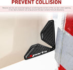 2 PCS Car Door Corner Edge Guards, Anti-collision Carbon Fiber Door Corner Stickers, Self-Adhesive Auto Decorative Edge Protector, Modificative Exterior Accessories for Most Cars (Black #01)