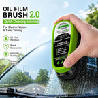 Upgrade Automotive Windshield Oil Film Remover Brush - Reusable, Heavy-Duty Microfiber Scrubber for Stubborn Grime, Bugs, Sap on Car Glass, Windows, Mirrors - Car Glass Cleaning Tool