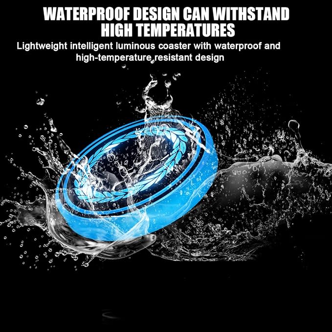 Mandark LED Car Cup Holder Lights, 2PCS Waterproof 7 Colors Changing Vehicle USB Charging Coaster Pad, Auto Interior Atmosphere Lamp Cup Mat Accessories, Universal for SUV Sedan Truck (Olive Strip)