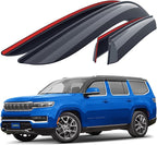 Goodyear Shatterproof Window Deflectors for Jeep Grand Wagoneer 2022-2026, Tape-on Rain Guards, Window Visors, Vent Deflector Visor, Car Accessories, 4 pcs. - GY008760