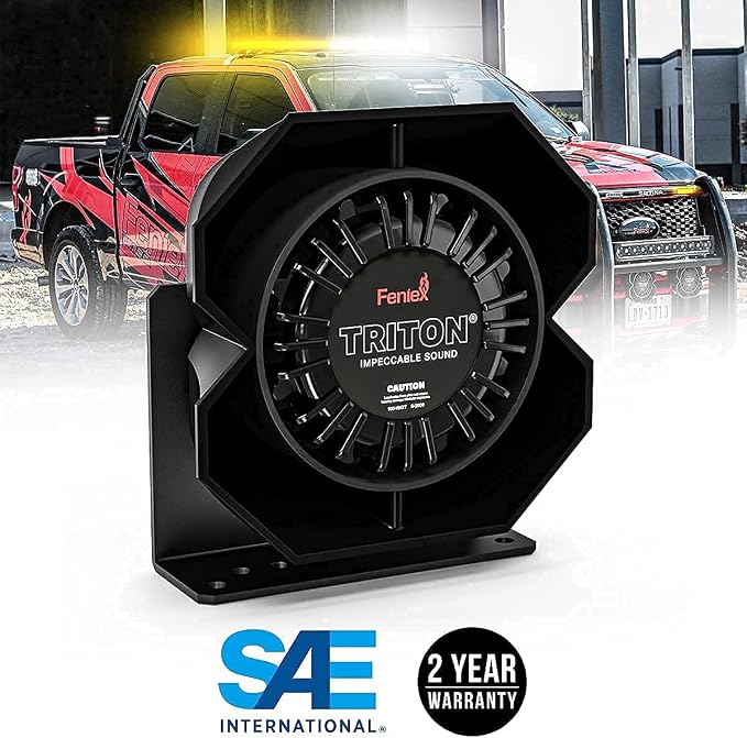 Feniex Triton 100 Watt Speaker | Universally Compatible with Any Siren, Ultra Rugged | Speaker