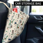 Car Trash Can, Cute Car Trash Bag, Hanging Car Organizer and Storage Bag, Trash Bin for Car Accessories, Vehicle, Travelling, Camping Cute Dinosaur