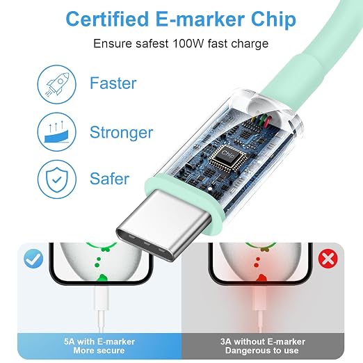 3FT Car Carplay Cable for iPhone 17 16 15 Cable USB to USB C Cable[Apple MFi Certified] USB C Carplay Cord,iPhone 17 Charger Cord,iPhone 16 Car Charger,USB to Type C Cable Car Charging Cable(Green)